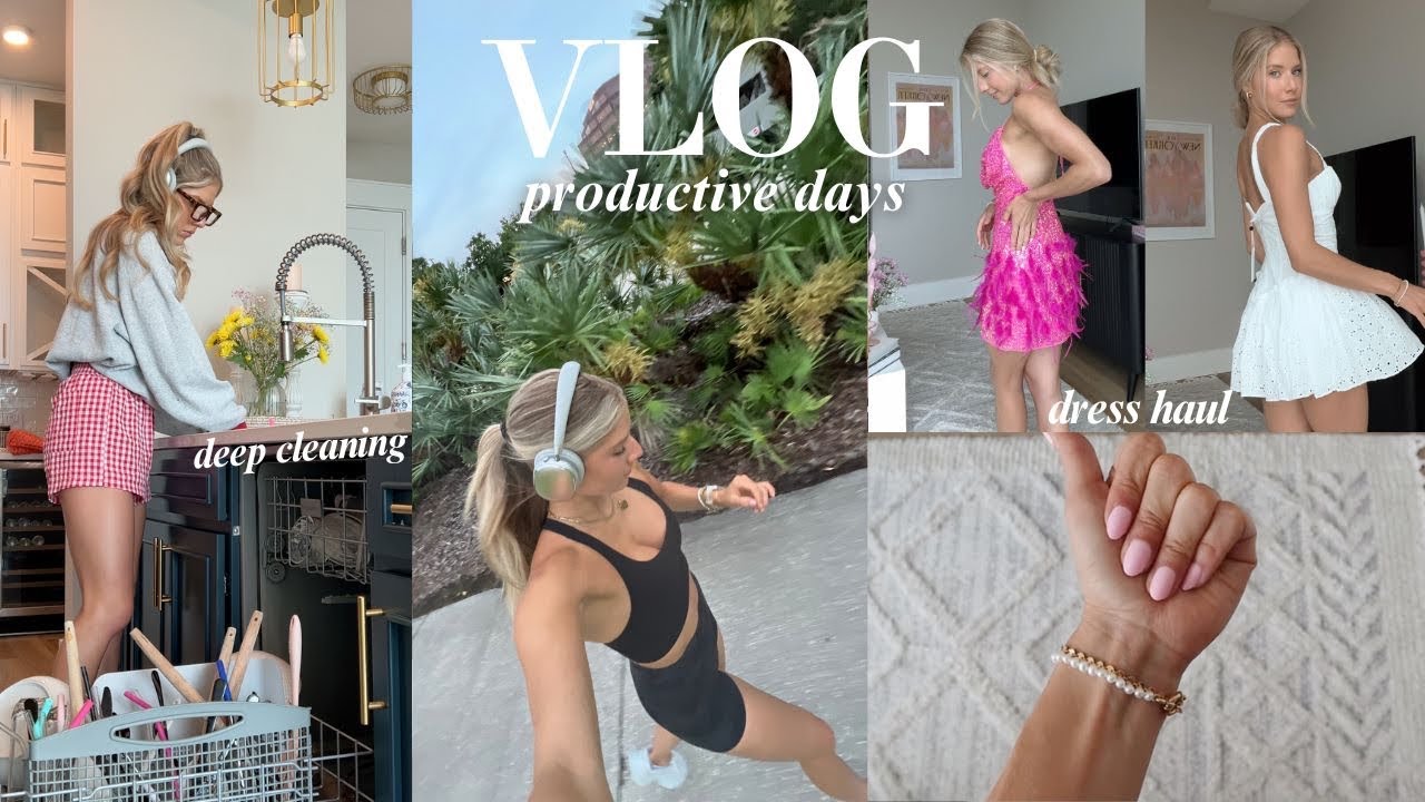 VLOG: birthday plans + prep with me, apartment deep clean, dress + swimsuit haul!