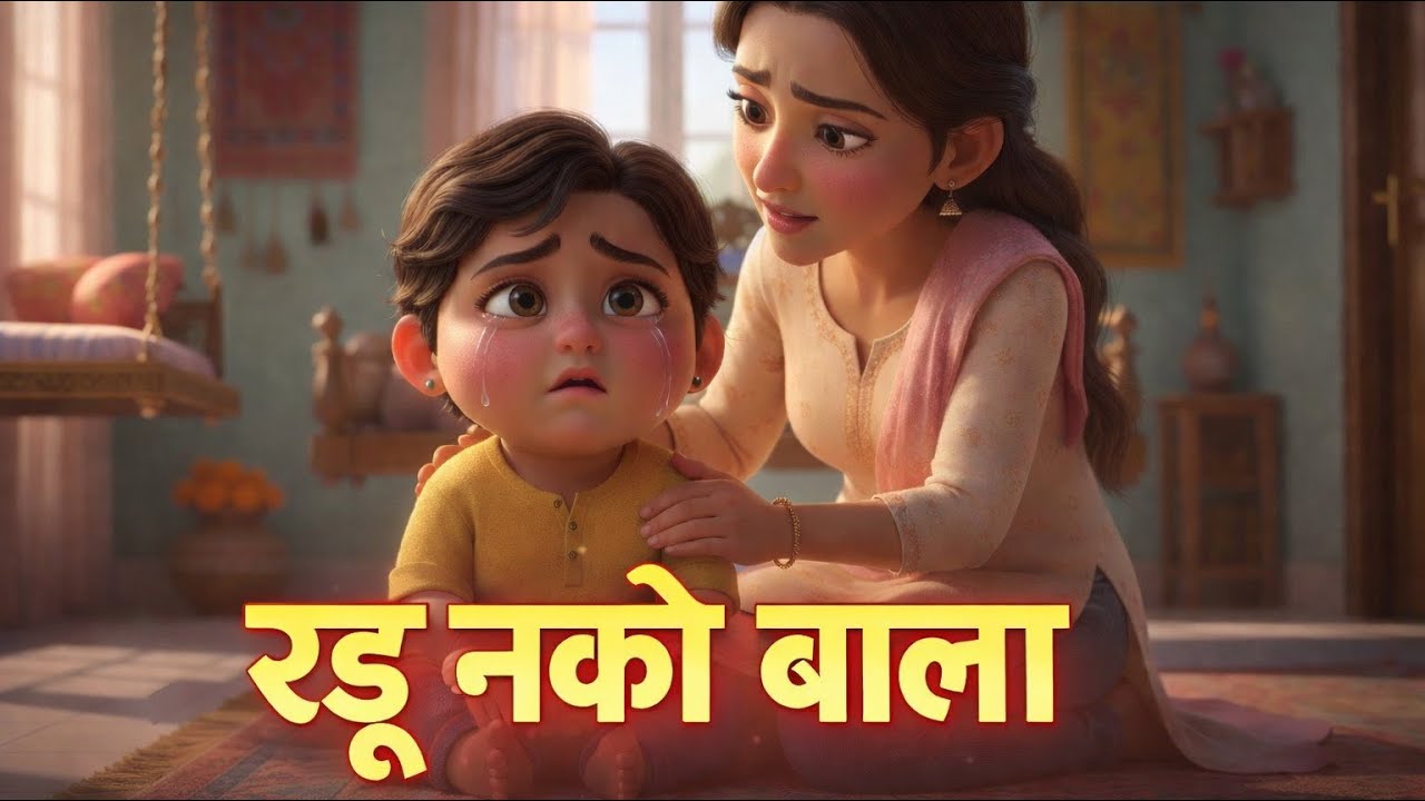रडू नको बाळा | Radu Nako Bala | 3D Kids Song | Marathi Nursery Rhyme | Popular Songs|Marathi Balgeet