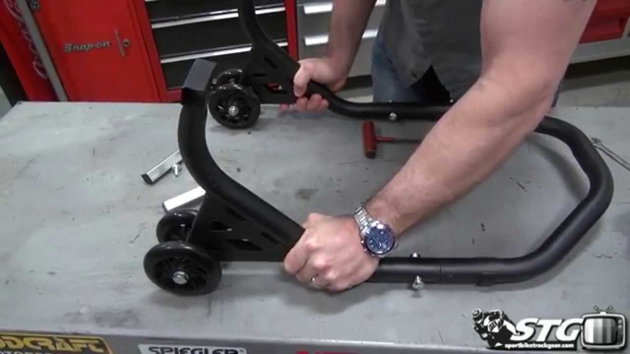 Vortex Spooled Rear Bike Stand Assembly and Review from SportbikeTrackGear.com