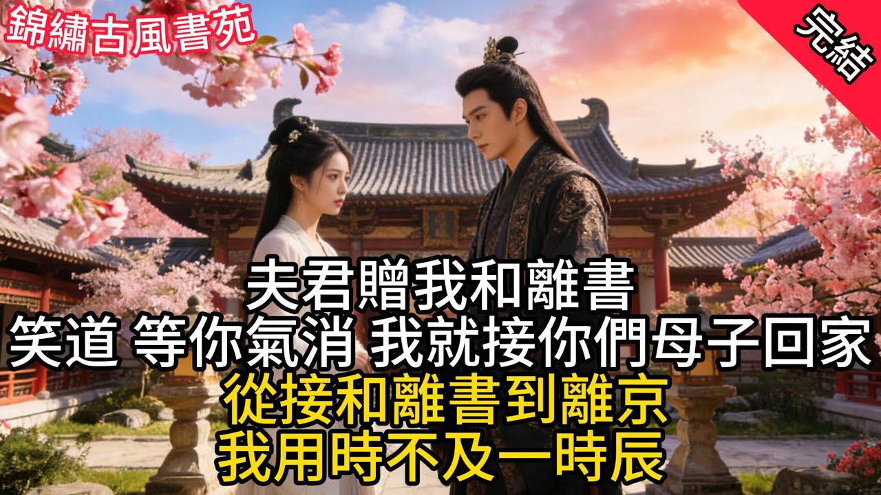 【完結爽文】夫君贈我和離書，笑道：“等你氣消，我就接你們母子回家” ，從接和離書到離京，我用時不及一時辰#audiobook #小說 #情感 #古言