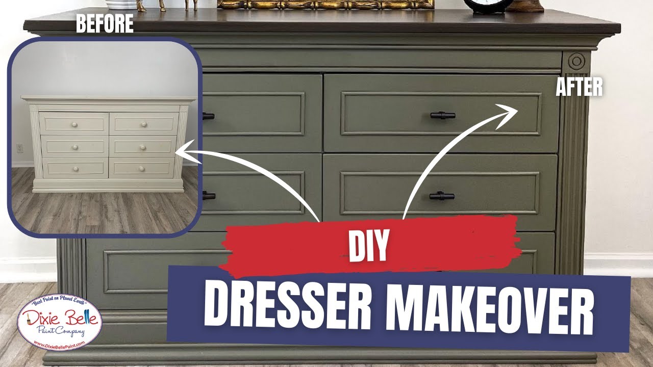 This easy diy dresser makeover is a great way to update your bedroom!