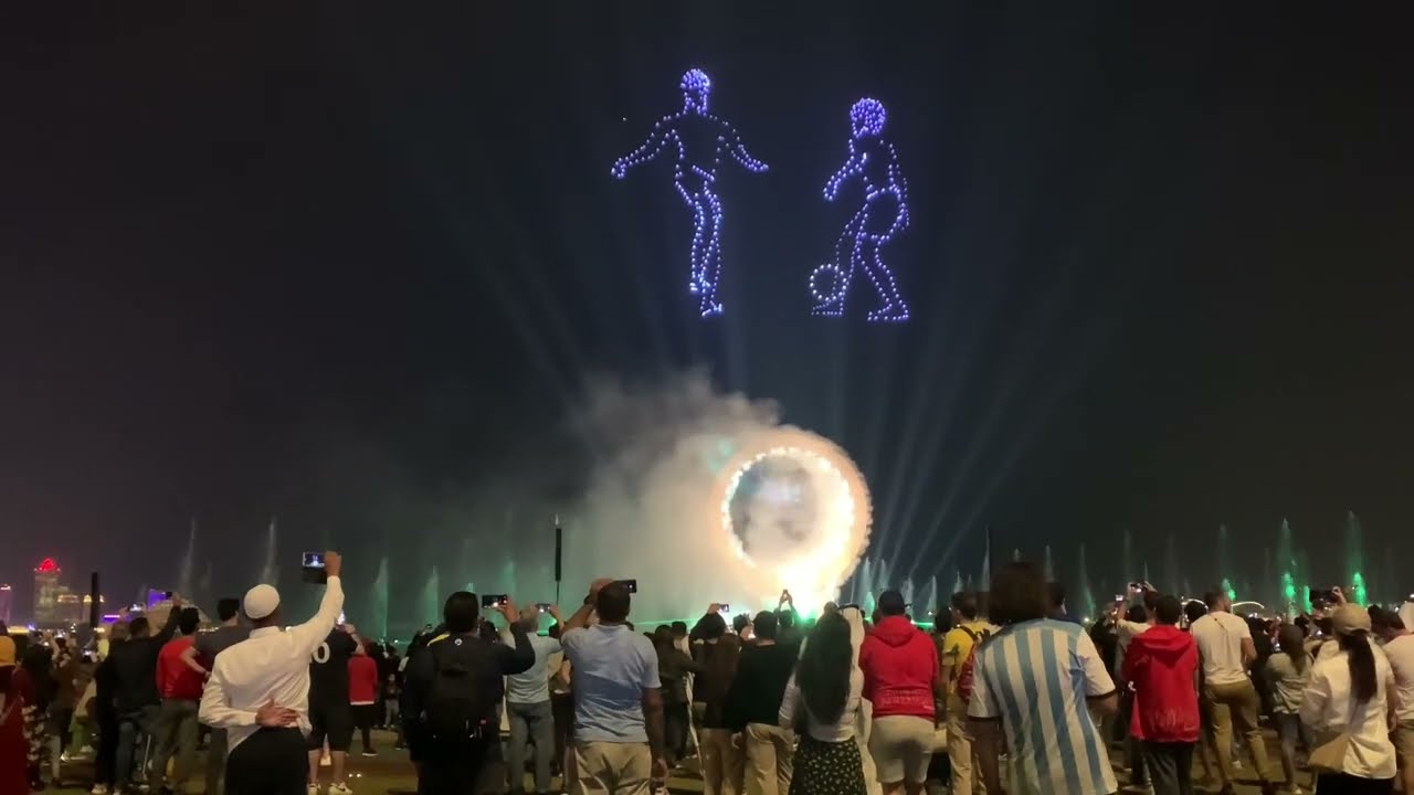 Water show at Corniche,Doha Qatar