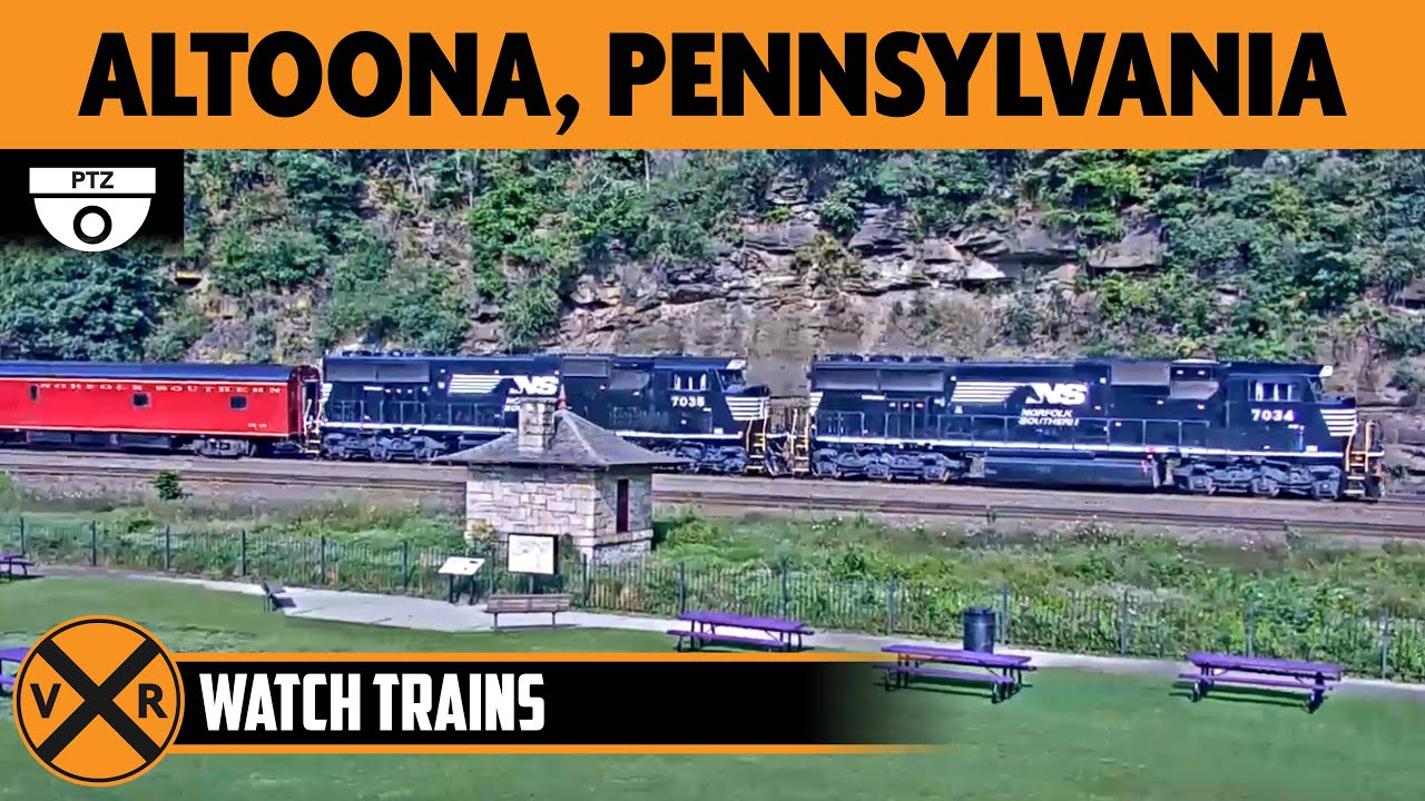 The  Horseshoe Curve National Historic Landmark/Altoona, Pennsylvania, USA | Virtual Railfan LIVE !