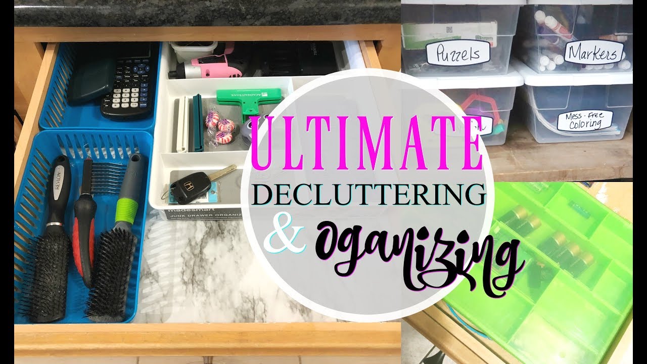 KONMARI METHOD JUNK DRAWER DECLUTTER & ORGANIZATION // ULTIMATE CLEAN WITH ME 2018