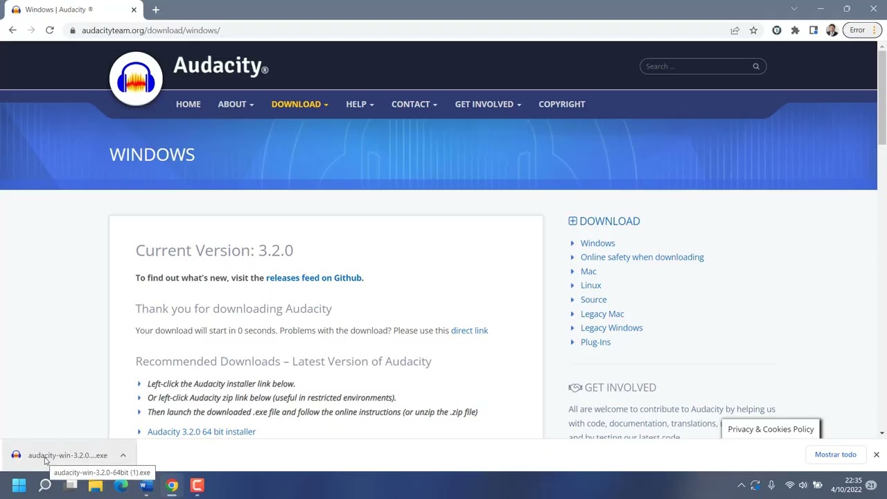 1. Descargar e instalar Audacity