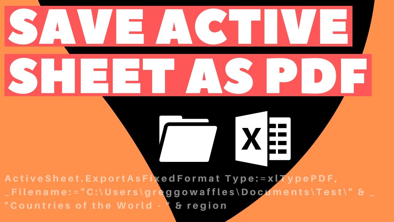 Макрос Excel VBA: Сохранить активный лист в формате PDF (на основе значения ячейки)