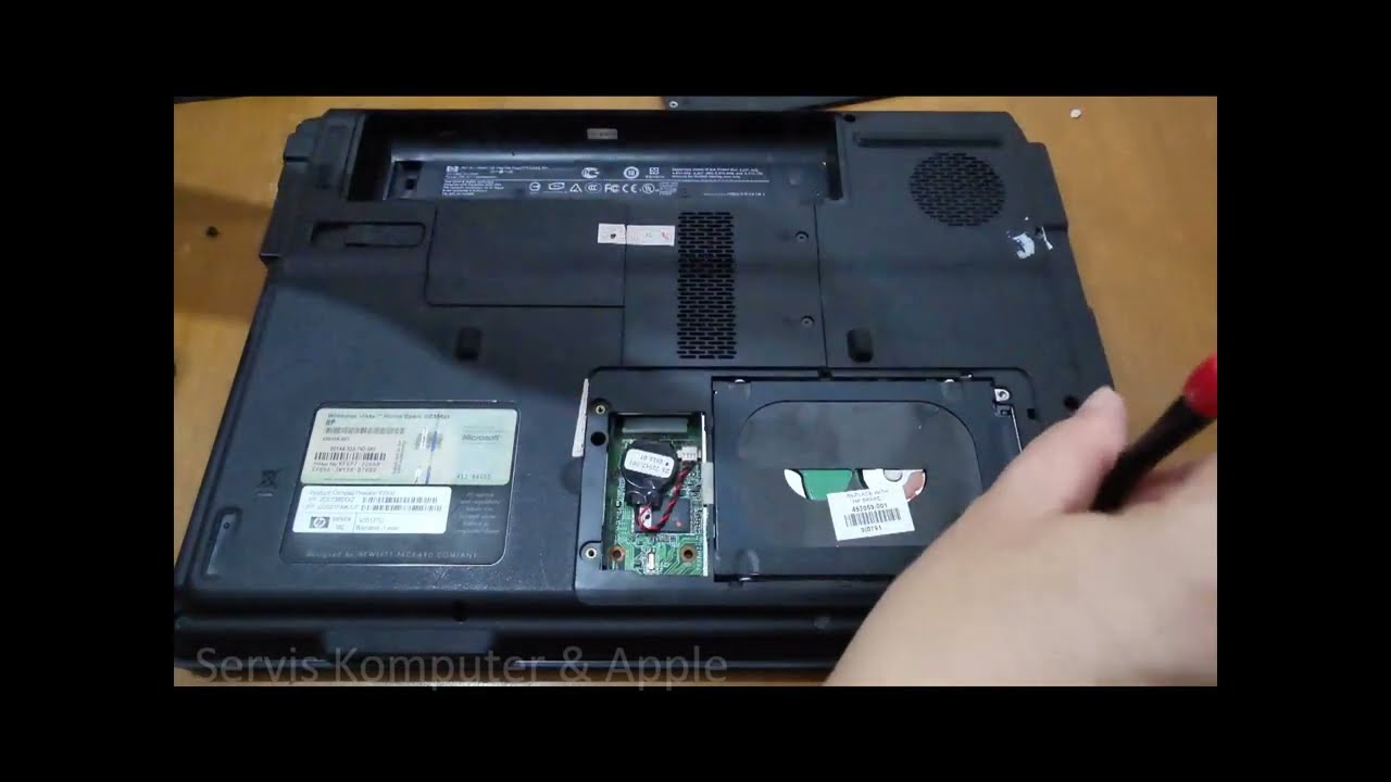 HP Compaq Presario V3500 Bongkar Pasang (disassembly) Battery, RAM, HDD