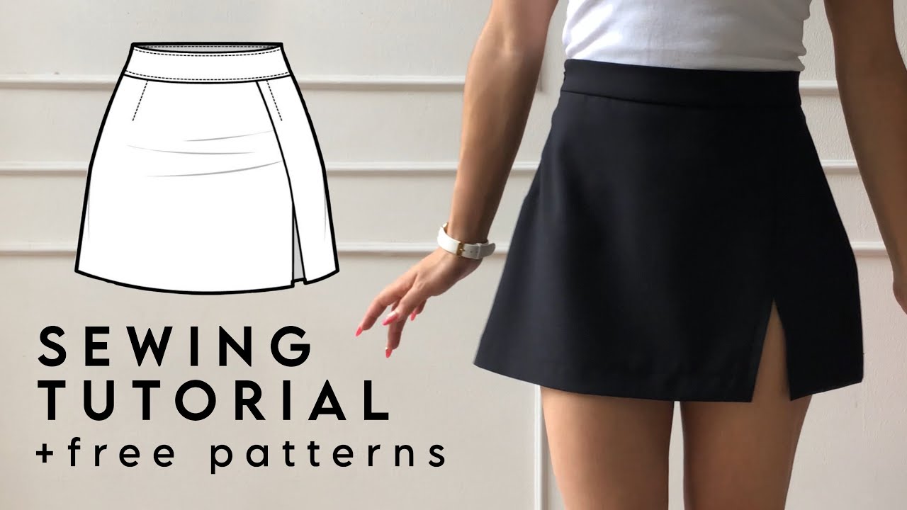 Slit Miniskirt Sewing Tutorial + FREE PATTERNS!