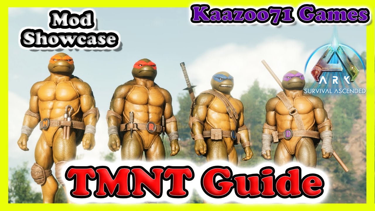 Руководство по модам Teenage Mutant Ninja Turtles | ARK: Survival Ascended TMNT Showcase💥