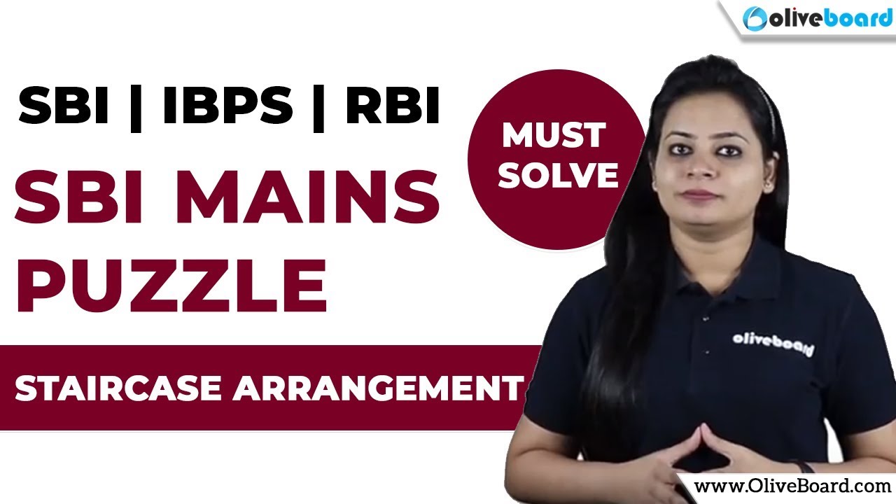 [Must Solve] SBI Mains Puzzle | Staircase Arrangement | SBI | IBPS | RBI