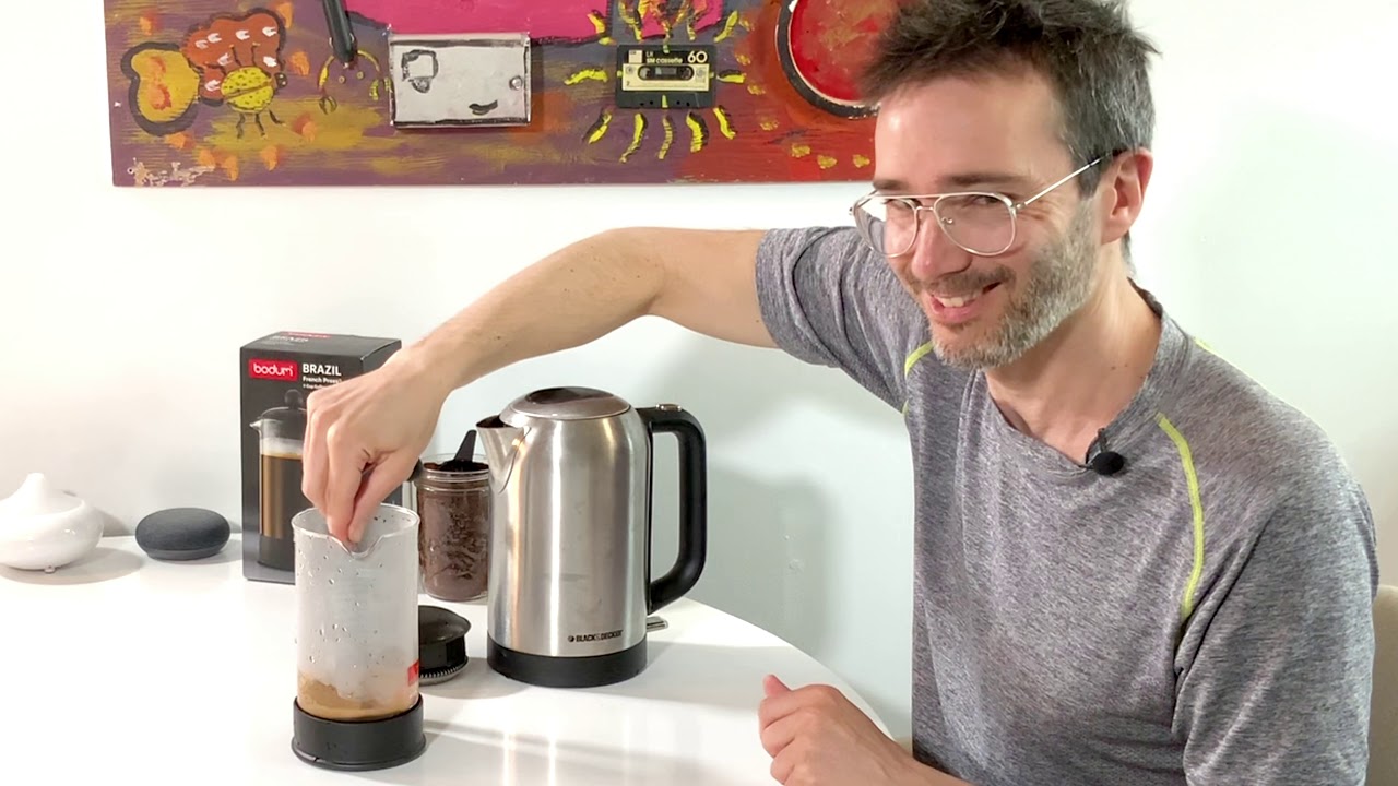 French press review Bodum Brazil, first time making coffee. Technique
