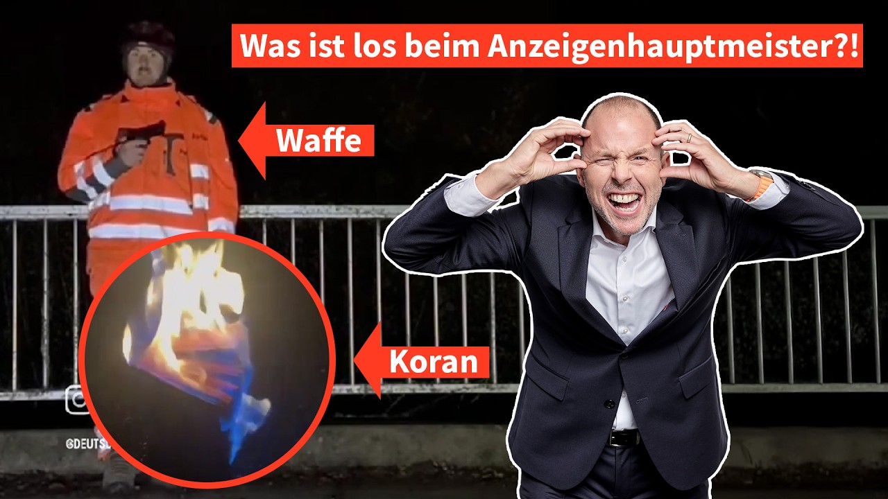 Anzeigenhauptmeister verbrennt Koran und hört Nazi-Lied - darauf steht Knast! | Anwalt Solmecke