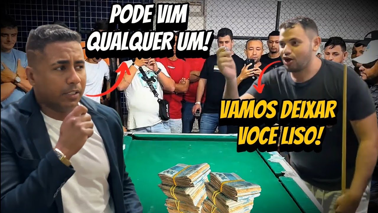 O MAYCON DE TEIXEIRA DESAFIOU O SALÃO INTEIRO A MATAR APENAS UMA BOLA - R$5 MIL NA PARTIDA🔥😱#sinuca 