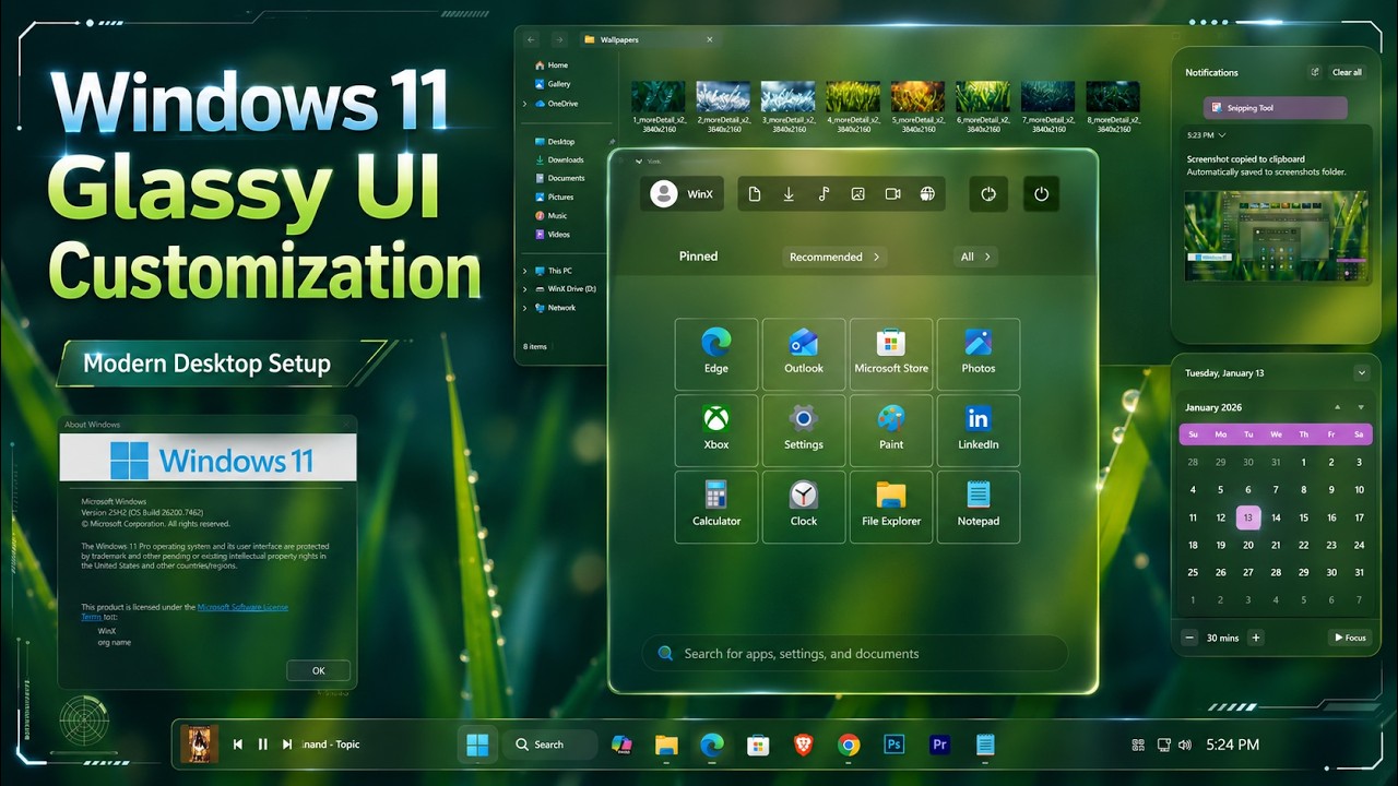 Aero Start Menu for Windows 11 | Glassy & Modern UI Customization