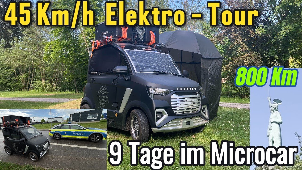Mit 45 km/h durch Deutschland ‼️ 800 km Elektro-Microcar-Tour  TEIL 1