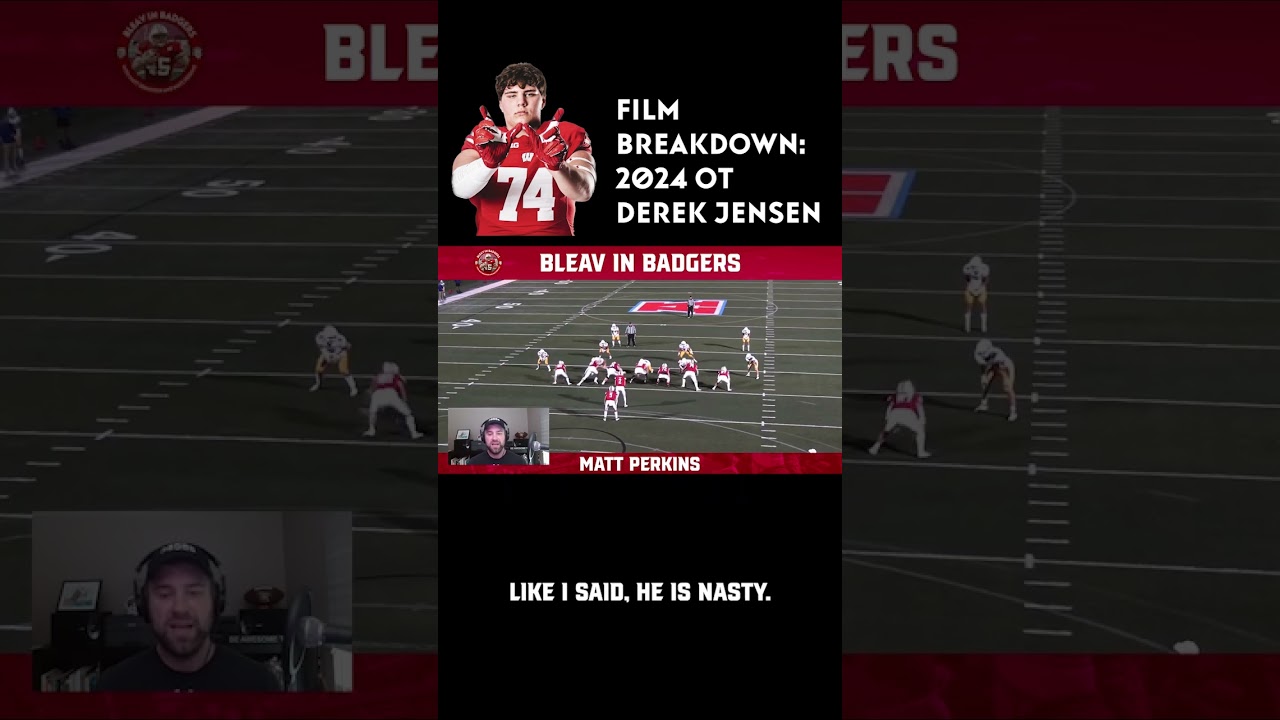 #badgers 2024 OL Derek Jensen film analysis #recruiting #wisconsin #wisconsinbadgers #shorts