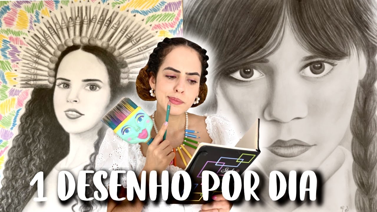 DESAFIO: DESENHANDO POR 1 SEMANA SEM PARAR! Realismo Wandinha vs Stephania, qual o melhor?