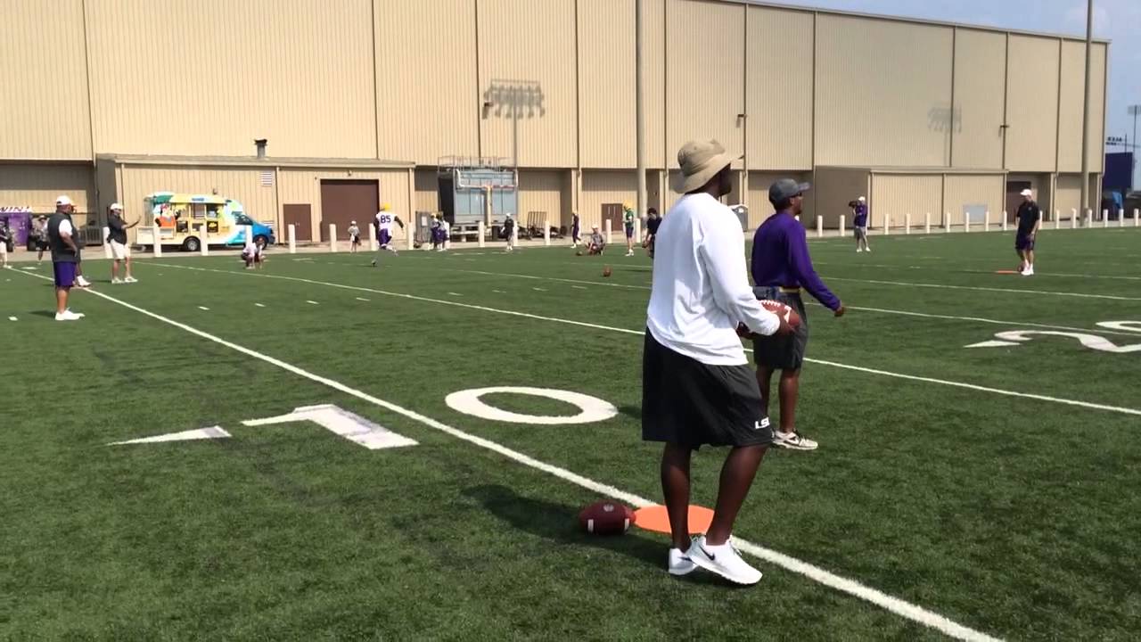 LSU players go through the passing gauntlet