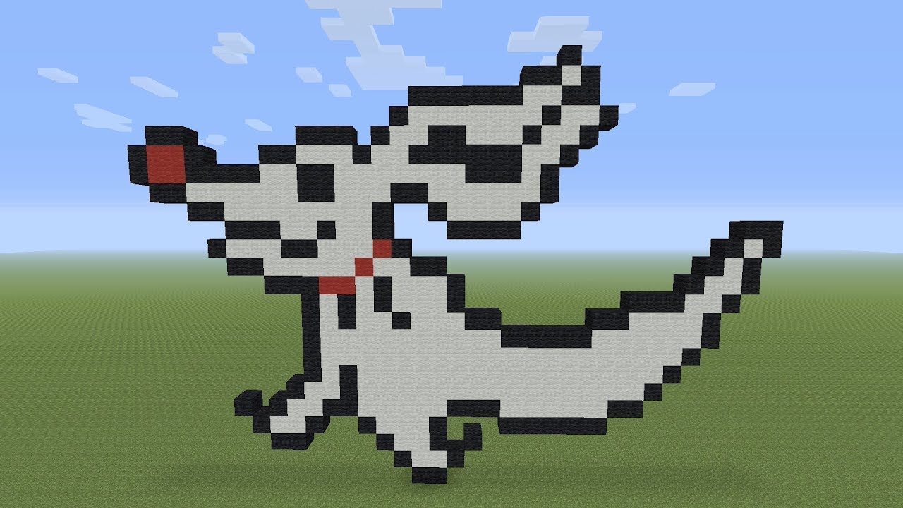Minecraft Pixel Art - Zero From Nightmare Before Christmas