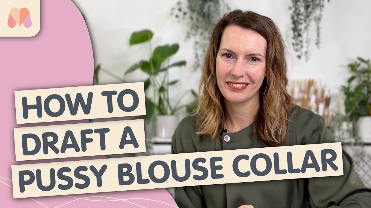 How to Pattern Draft | Collars | How to Draft a Pussy Blouse Collar