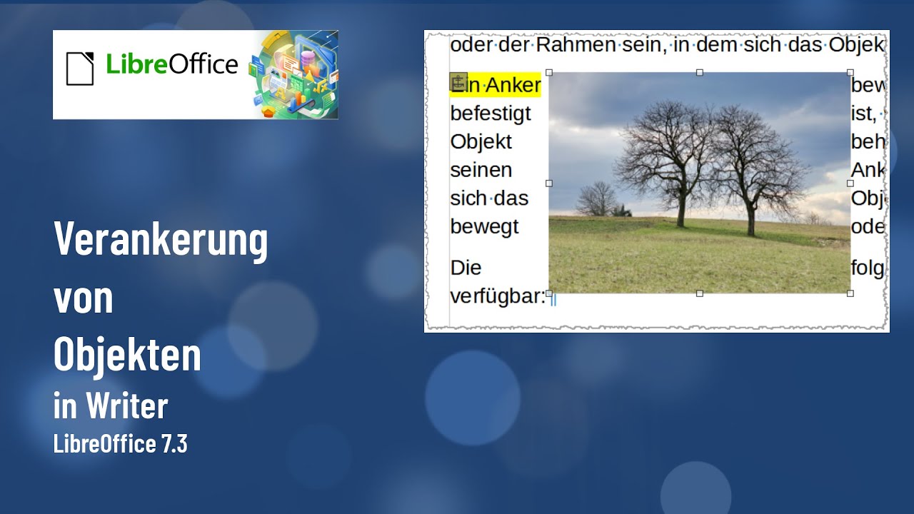 Verankerung von Objekten in Writer - LibreOffice 7.3 (German/Deutsch)