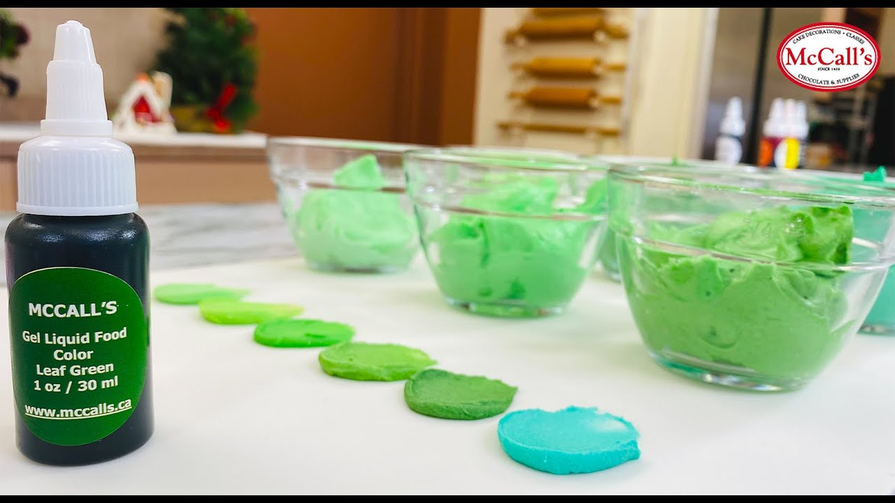 Getting The Right Shades of Green From Gel Colours I McCall's Baking Class Video