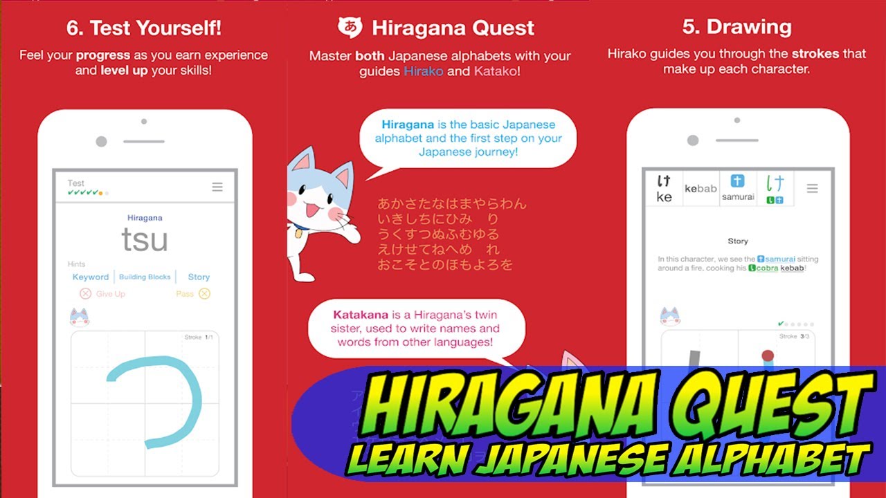 How To Use Hiragana Quest - Learn Japanese Alphabet Android APPS