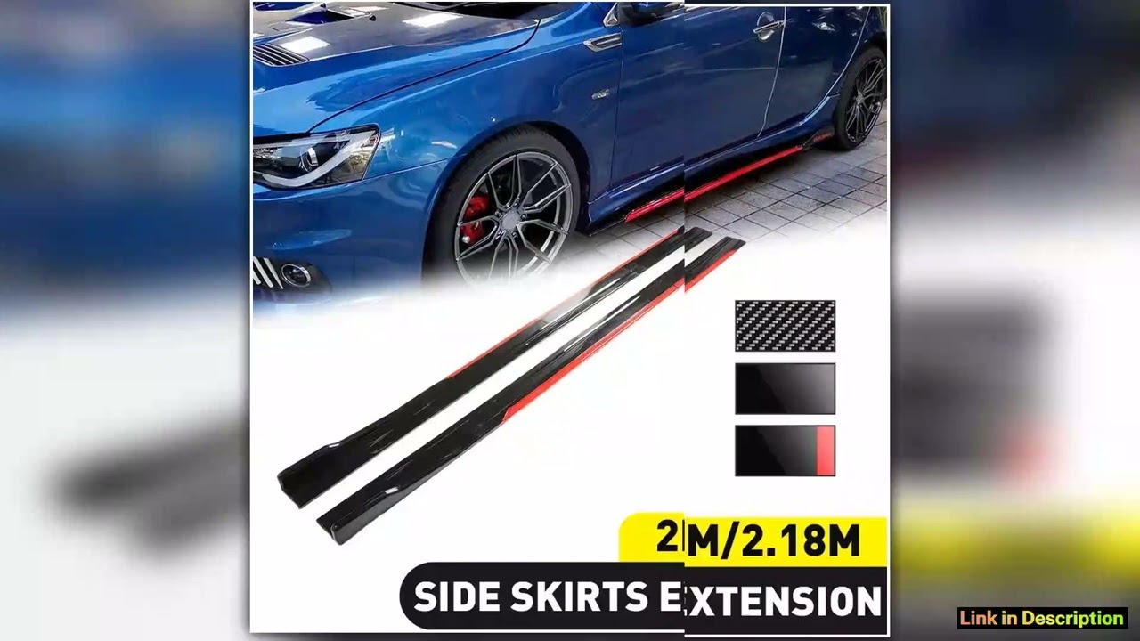 Universal 8PCS 2m218m Side Skirt Extension Rocker Plate Lip Separator Bumper For BMW MercedesBenz