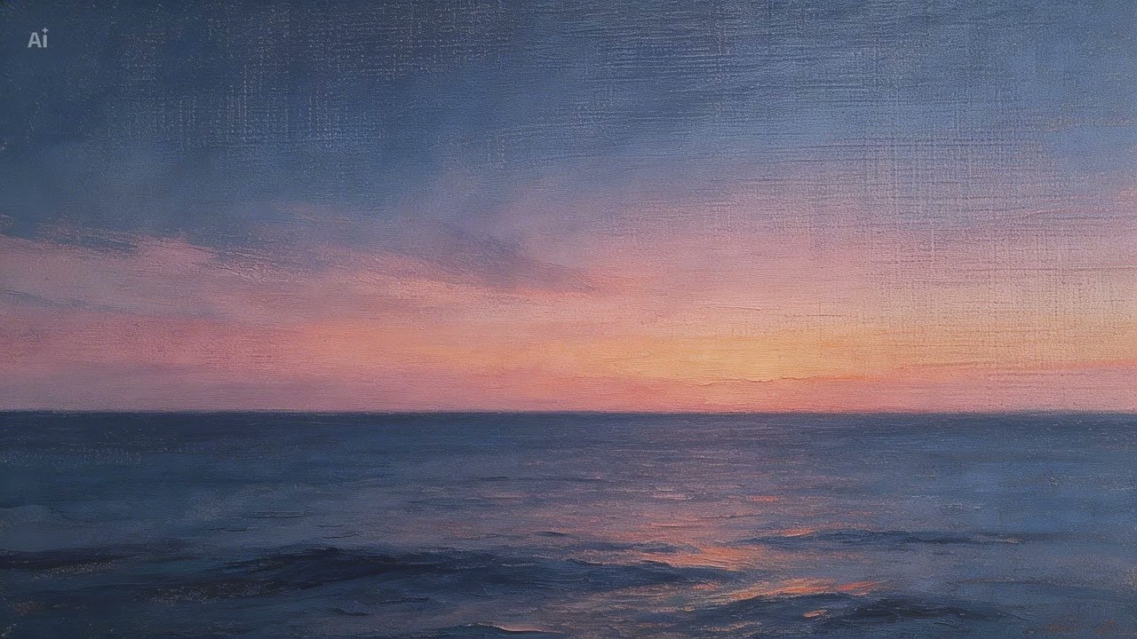 Twilight Passage | Cinematic Sunset Oil Painting Landscape | Relaxing 4K Screensaver