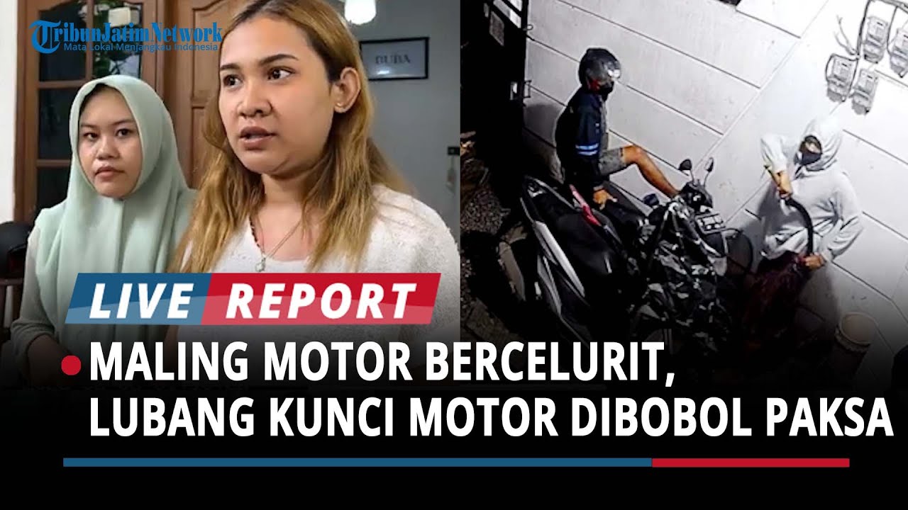 Maling Motor Bercelurit Teror Kosan Sawahan Surabaya, Aksinya Terekam CCTV