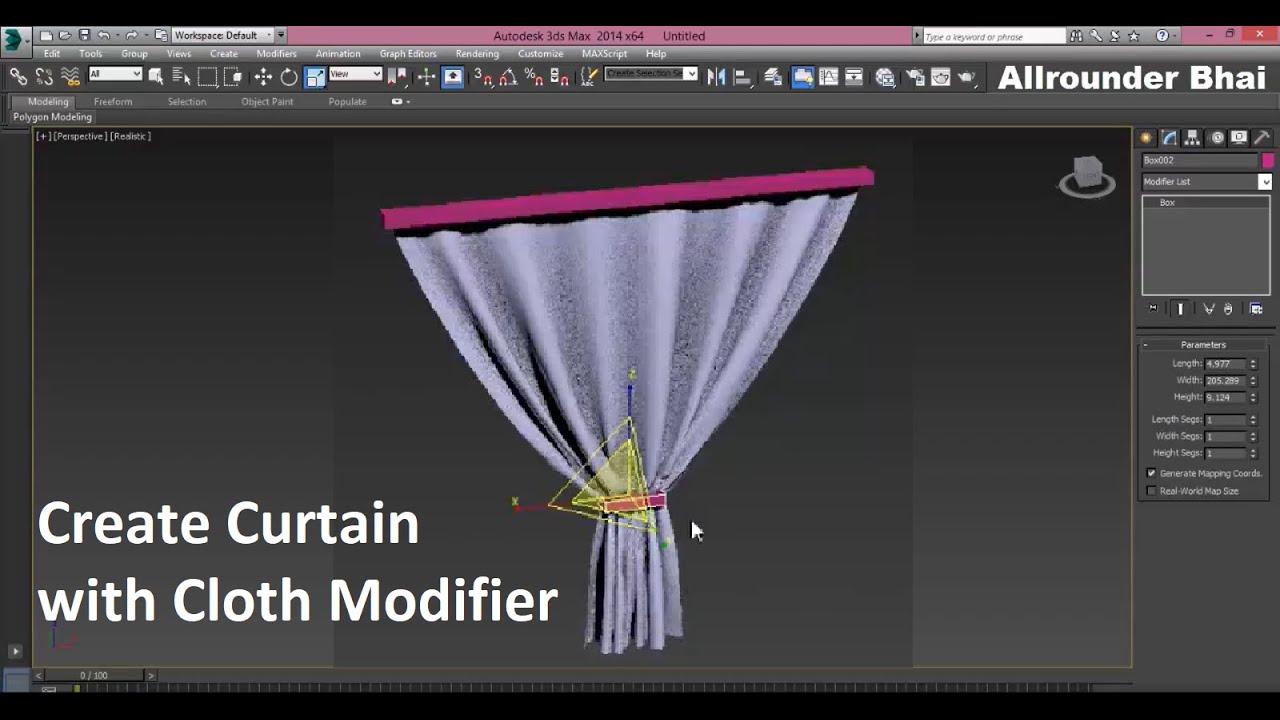 Curtain Modeling in 3ds Max Hindi Tutorial | Cloth Animation in 3Ds Max