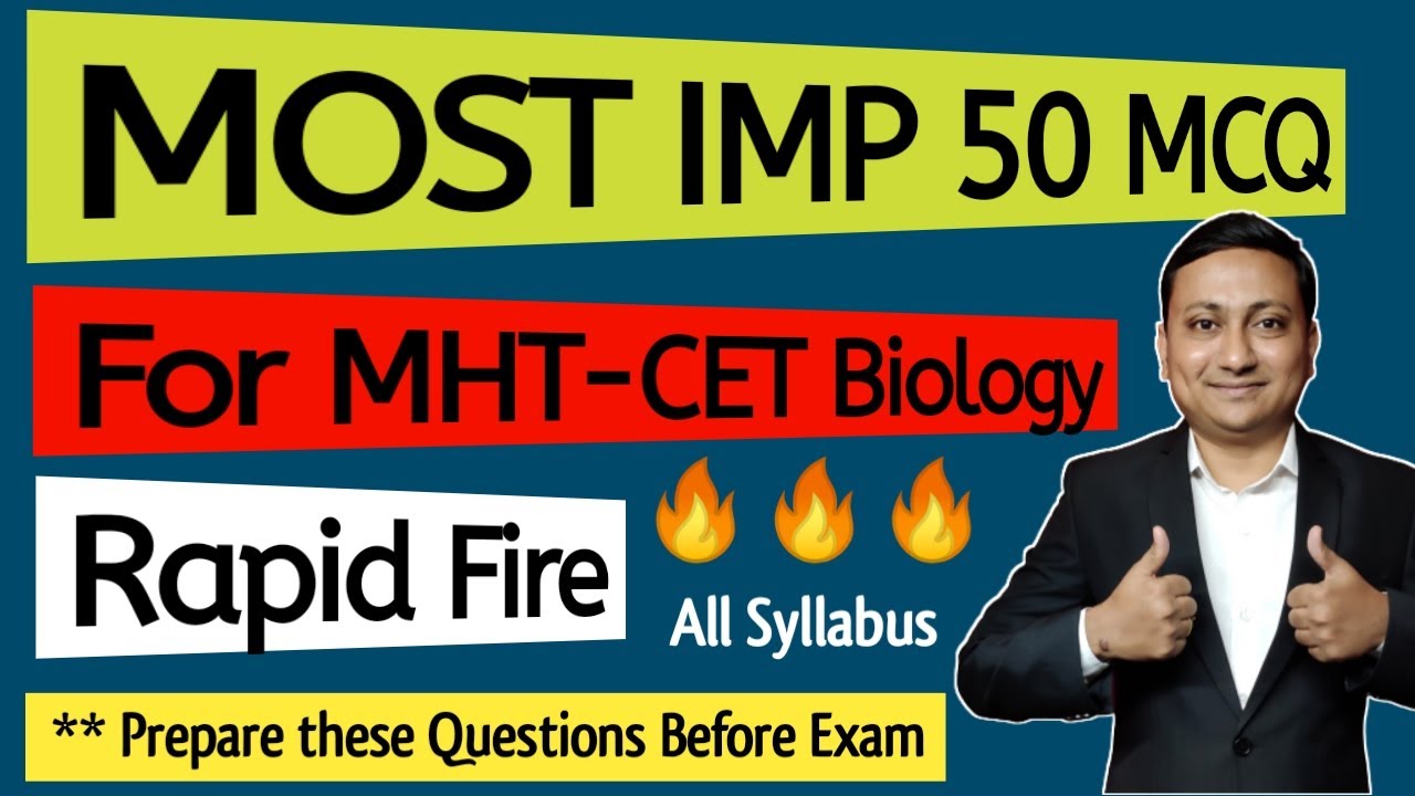 Most IMP Questions | Most Expected Questions For MHT-CET | Biology