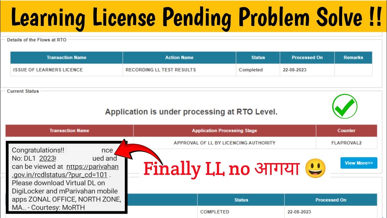 Learning License Pending Problem Solve 2025 | learning license scrutiny pending | DL pending issue /
