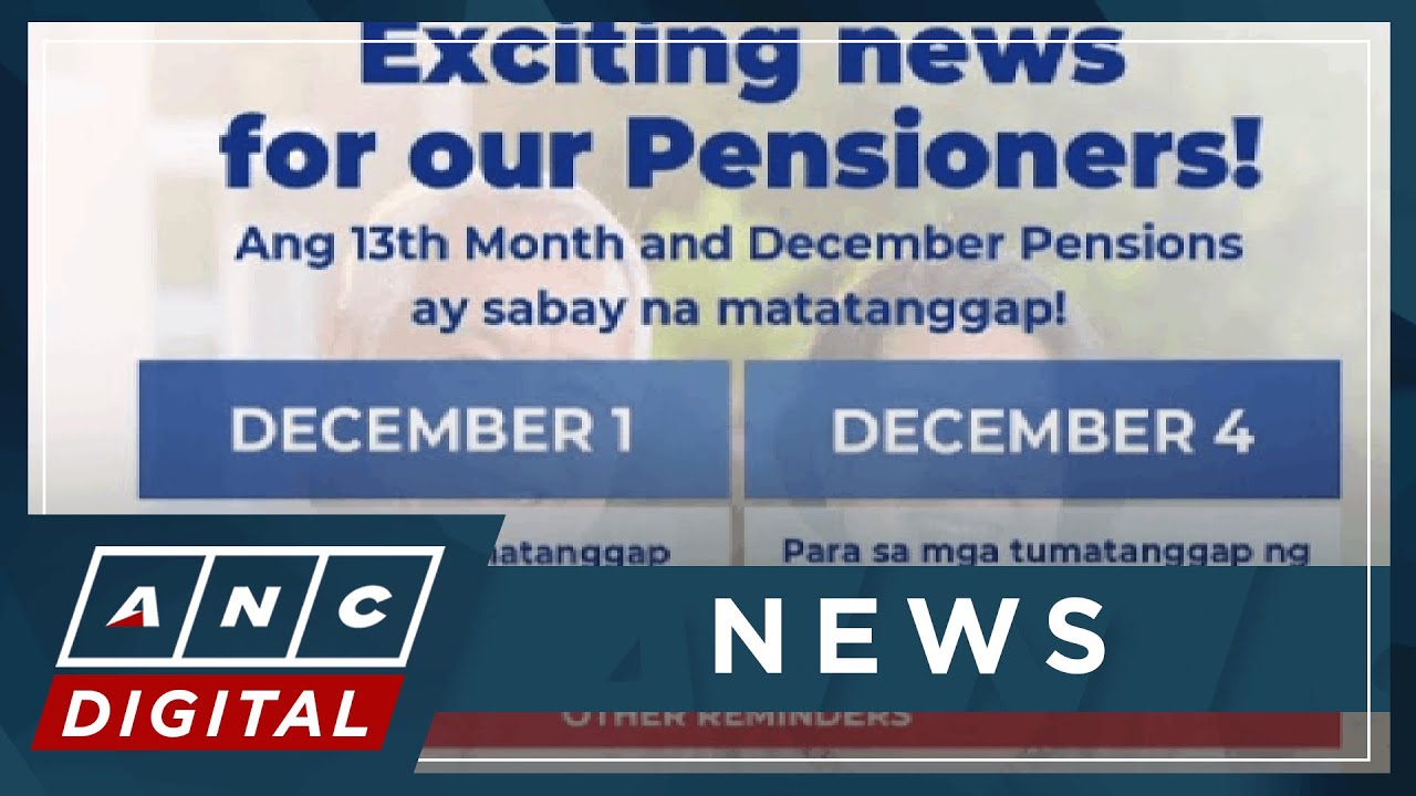 SSS releases P18.8-B in 13th month pension aiding 3.7-M pensioners | ANC