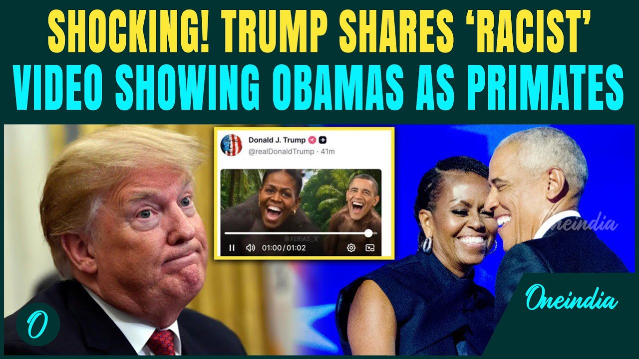 Trump HUMILIATES Obamas; Shares SHOCKING &lsquo;RACIST&rsquo; VIDEO? Obamas Shown as Monkeys&mdash; US ERUPTS