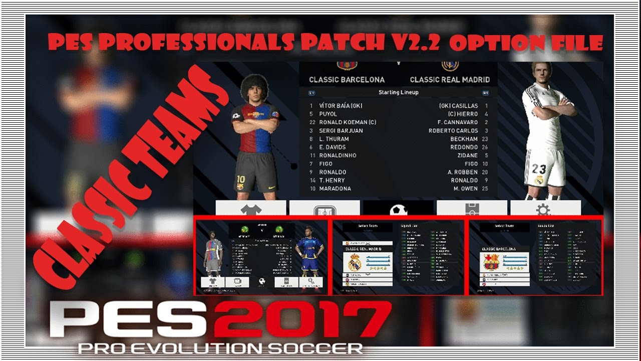 PES Professionals Patch v2.2 Option File [Part 1] (Classic Teams)