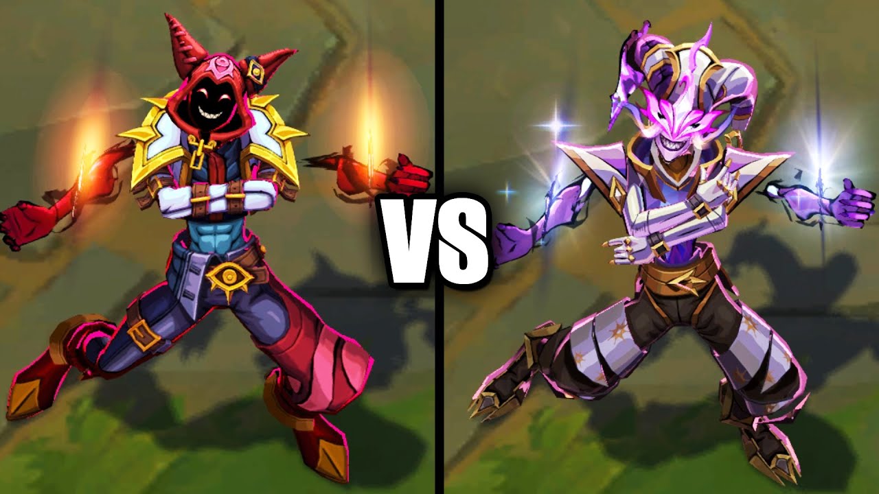 Soul Fighter Shaco vs Prestige Soul Fighter Shaco Skins Comparison (League of Legends)