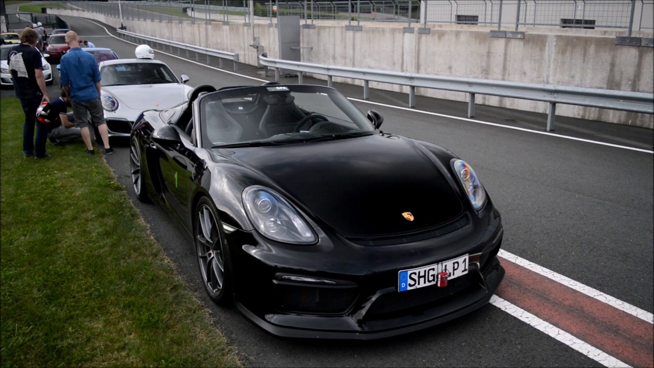 The LOUDEST Porsche Boxster Spyder ever? w./Akrapovic Straight Pipes - LOUD Fly bys on track