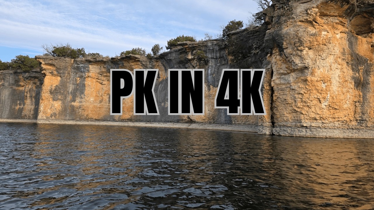 BASS BOAT AROUND POSSUM KINGDOM 4K