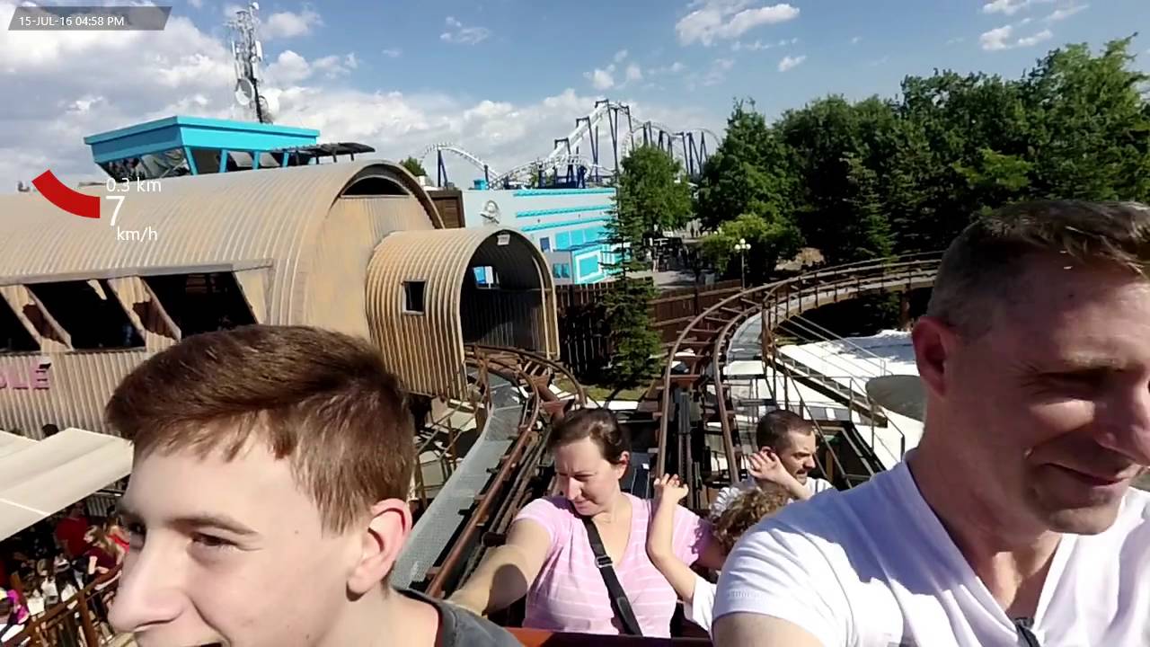 Gardaland @ Italy - MAMMUT (MAMMOTH) Roller coaster הממותה רכבת הרים בגארדלנד איטליה