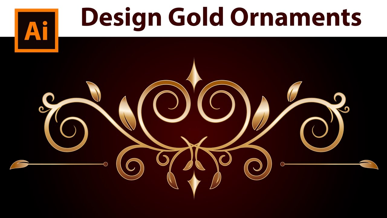 Adobe Illustrator - How to draw Gold Border Ornaments