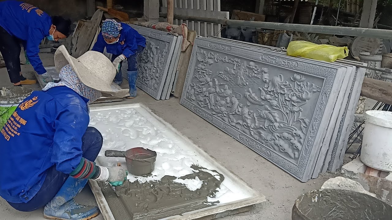 hướng dẫn sản xuất tranh xi măng siêu nhẹ , cung cấp khuôn mẫu xây dựng toàn quốc