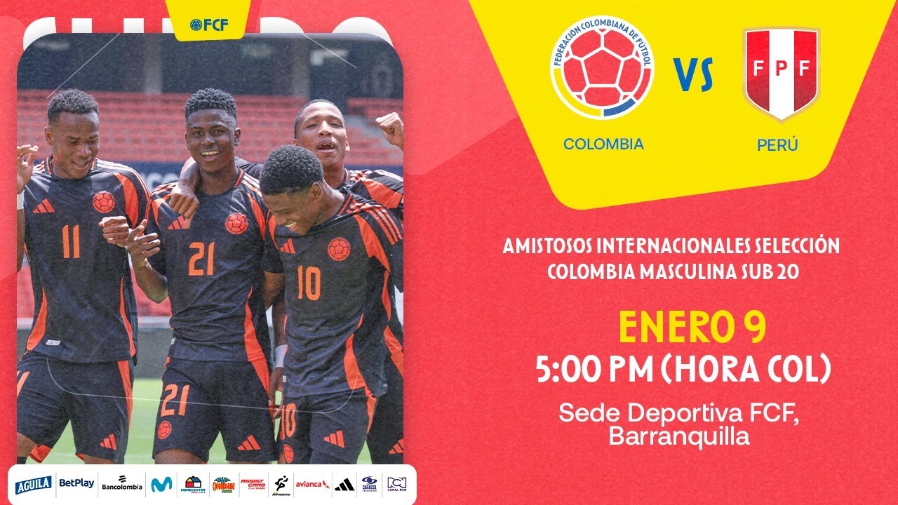 🔴 En vivo | Selección Colombia Masculina Sub20 Vs Perú Sub20 | Amistoso