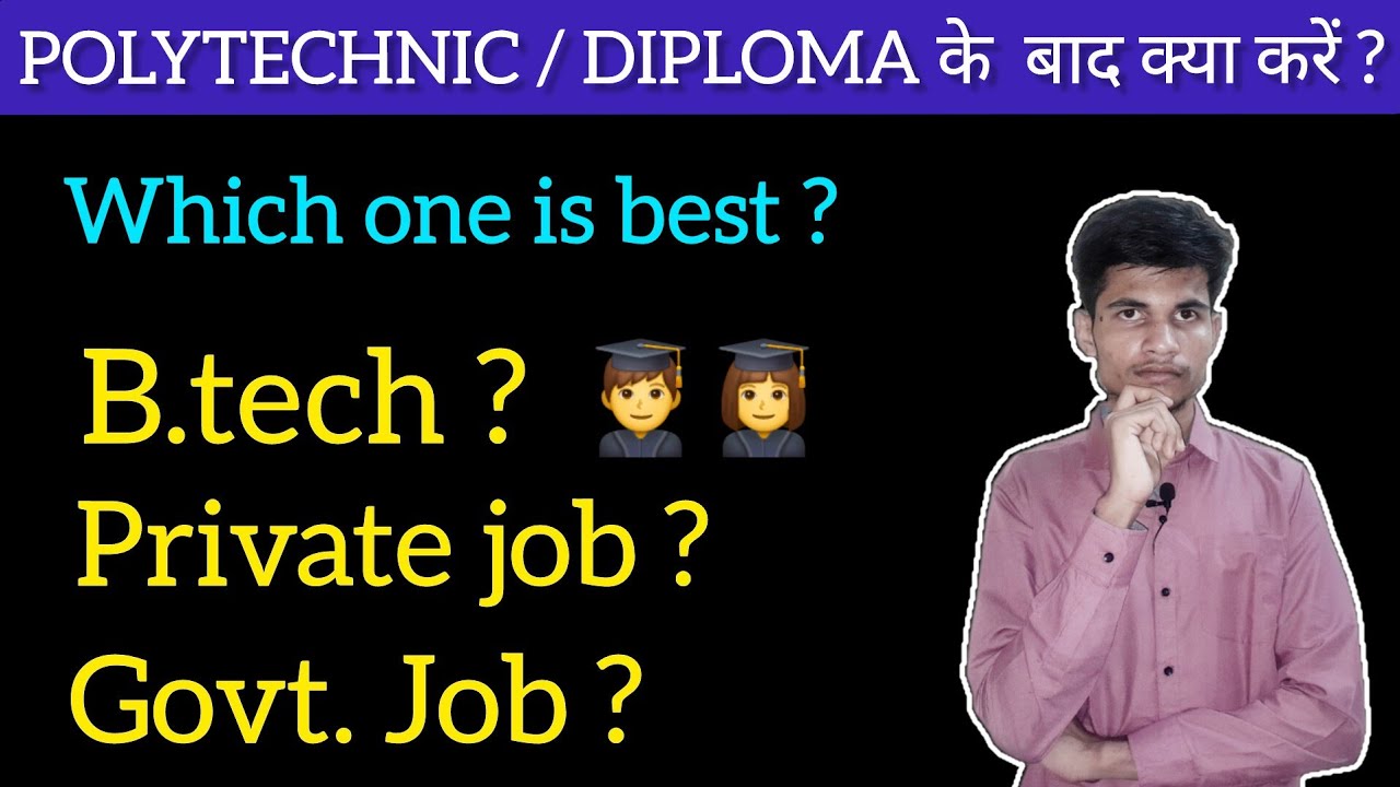 Best Career Options After Diploma/Polytechnic| B.Tech? Govt Job? Private Job? Full Roadmap Explained