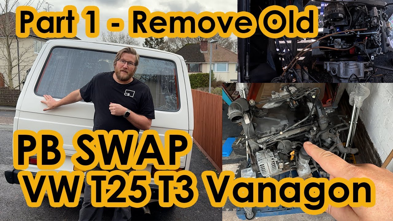 Capon Builds: замена двигателя на VW T25 T3 Vanagon PD. Часть 1 из 5. Снятие старого двигателя дл...