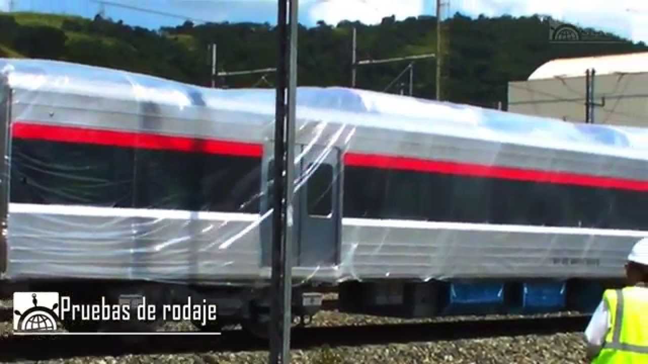 Recepcion de vagones de IFE para el tramo Charallave-Cua en Venezuela.
