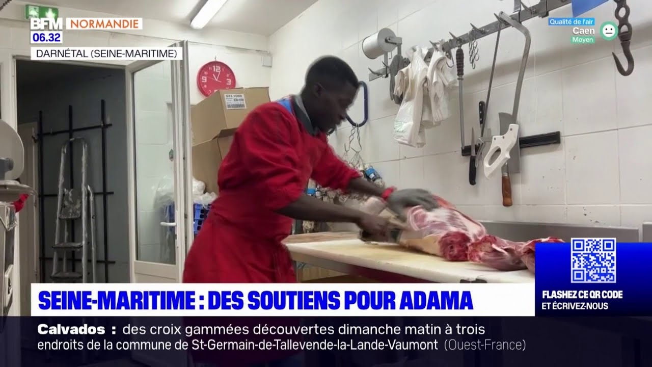 Seine-Maritime: des soutiens pour Adama, boucher à Darnétal, menacé d'expulsion