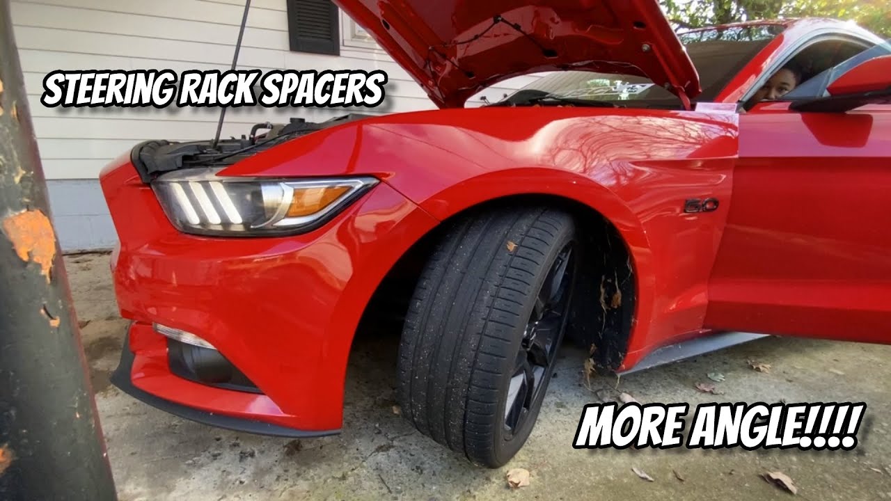 Need More Angle?? Try This!!!! | S550 Mustang Steering Rack Spacers Install