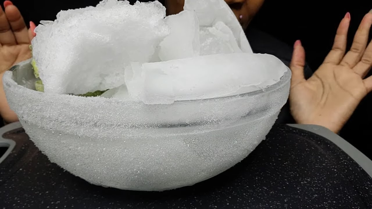 ANOTHER ICE DUMP BOWL | CLEAN UP | TEXTURES | #iceeating #asmr #asmrice
