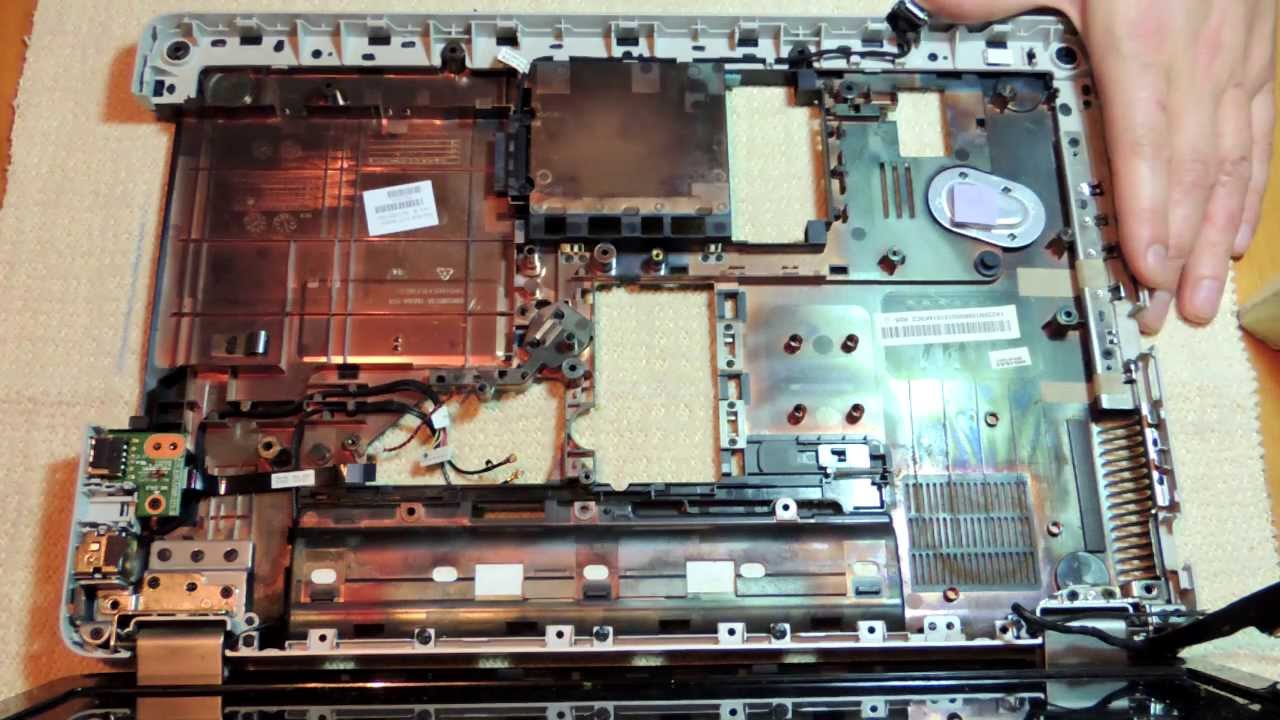 Как разобрать ноутбук HP G62-b18ER (disassemble HP G62-b18ER)